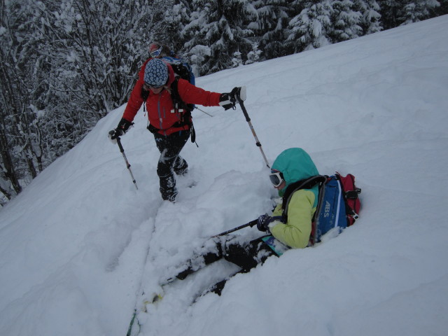 Martina und Lea zwischen Unterer Pr&auml;dastenalm und Schwarzenau