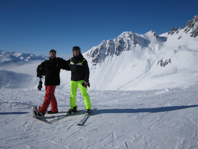 Markus und ich auf der Skiroute Mattun