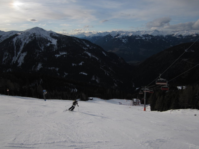 David auf der Gipfelbahnabfahrt