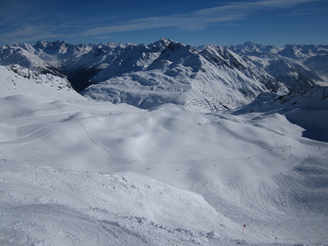 von der Skiroute 'Zamang' Richtung Südosten
