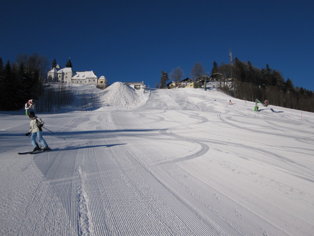 Mama auf der Pfarrbodenabfahrt
