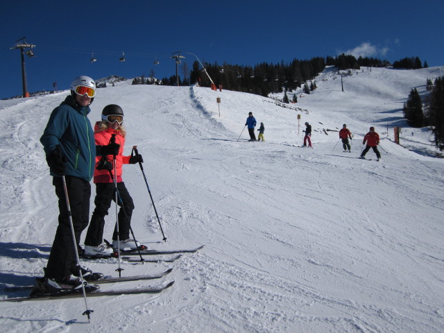 David und Sophie auf der Wengeralmabfahrt