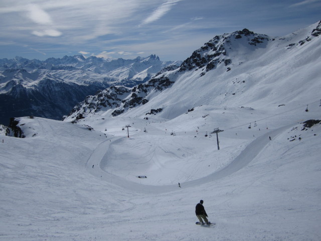 Markus neben der Piste Gentianes (8. März)