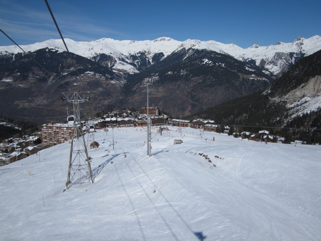 Courchevel-Moriond von der Cabine Ariondaz aus (9. März)