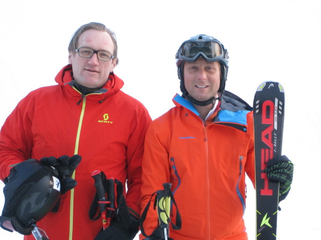 Erich und ich bei der Talstation der Zau[:ber:]g Kabinenbahn, 998 m