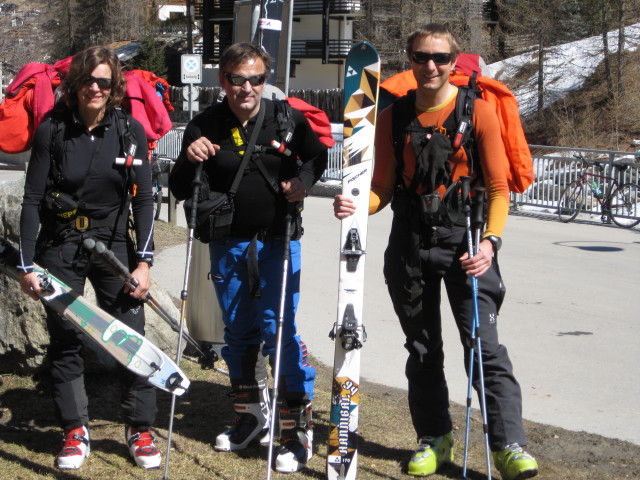 Martina, Erhard und ich in Zermatt (28. März)