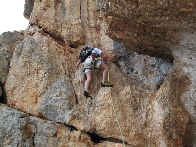 Tirolersteig: Erich in der 10. Seillänge