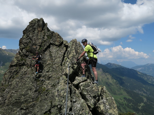 Hirschkarspitze-Klettersteig: Seilbrücken (6. Juni)