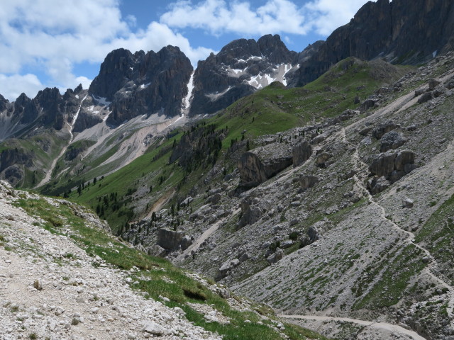 vom Rifugio Vajolet Richtung Süden (20. Juni)