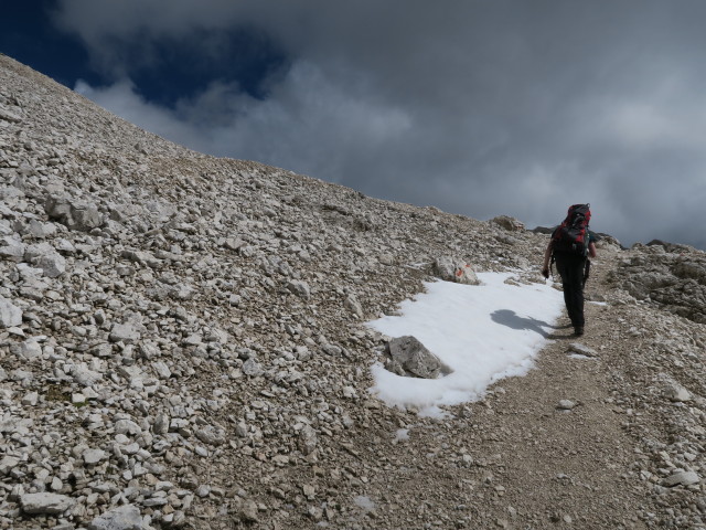 Ronald auf Weg 584 zwischen Grasleitenpass und Passo d'Antermoia (20. Juni)