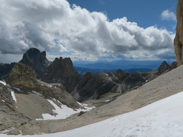 vom Passo d'Antermoia Richtung Südwesten (20. Juni)
