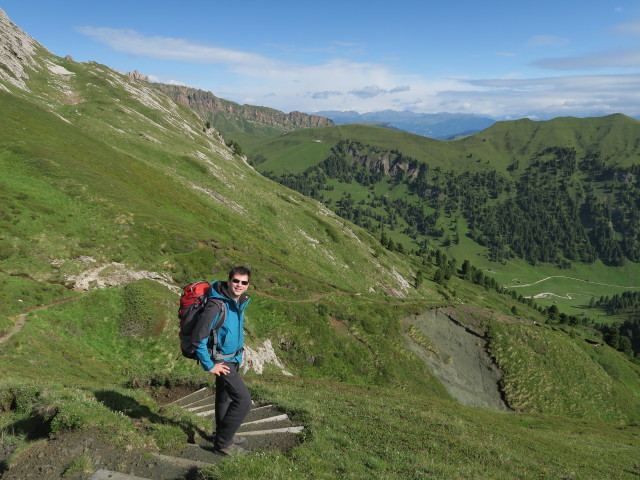 Ronald auf Weg 555 zwischen Passo Ciaresoles und Lavai (21. Juni)