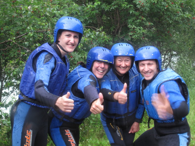 Sonja, Ulrike, Edith und Christoph in Huben