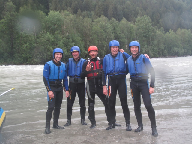 Christoph, Erich, ?, Günther und ich in der Isel