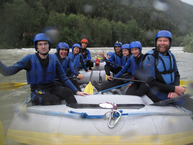 Erich, Ulrike, Edith, ?, Sonja, Maxwell, Karoline, Johanna und Helmut auf der Isel