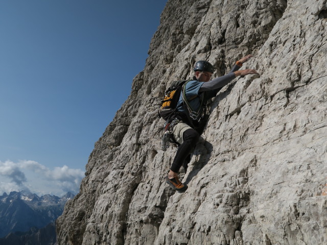 Westliche Zinne-Normalweg: zwischen Einstieg und Ringband
