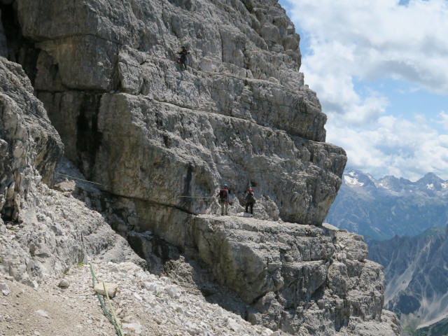 Westliche Zinne-Normalweg: Helmut zwischen Ringband und Westlicher Zinne