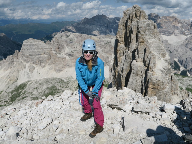 Evelyn auf der Westlichen Zinne, 2.973 m