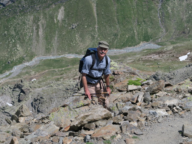 Uwe zwischen Radsattel und Hohem Rad (12. Juli)