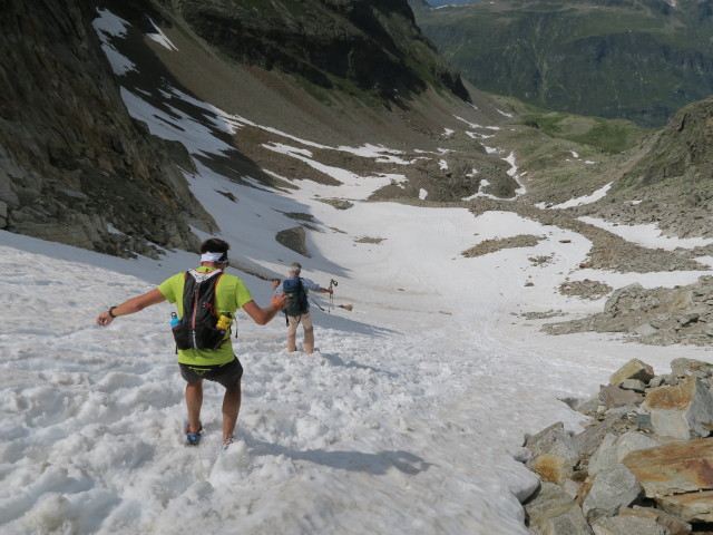 Gabriel und Uwe zwischen Hohem Rad und Großvermuntalpe (12. Juli)