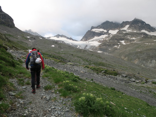 Gabriel und Christian zwischen Wiesbadener Hütte und Ochsentaler Gletscher (14. Juli)