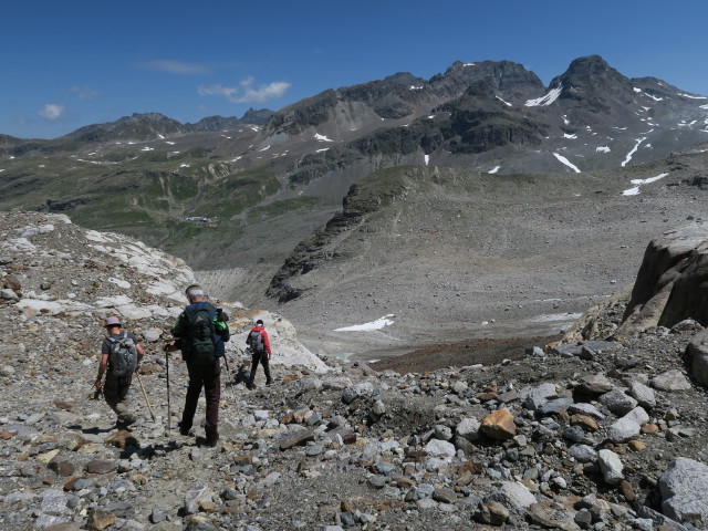Christian, Uwe und Gabriel am Ochsentaler Gletscher (14. Juli)