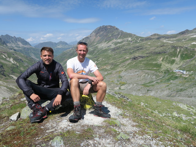 Gabriel und ich auf der Grünen Kuppe, 2.579 m (14. Juli)