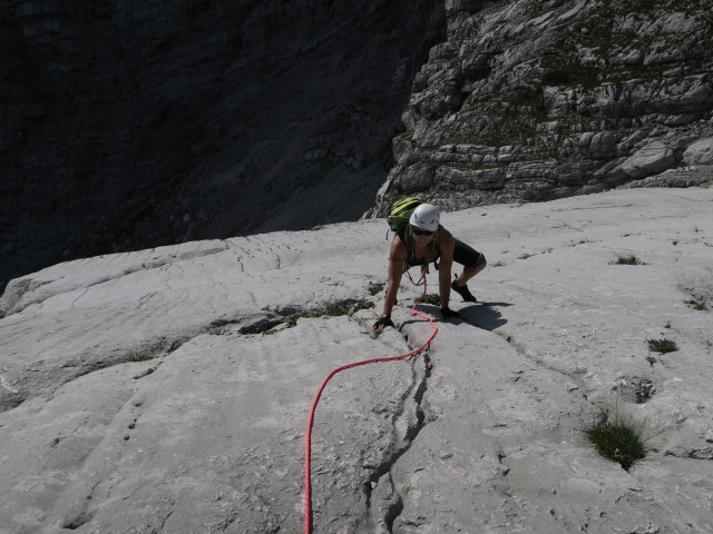 'Ulli, da Tanzbodn is insa!': Maria in der 4. Seillänge (1. Aug.)