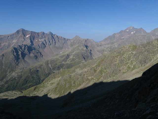 von der Niederen Gradenscharte Richtung Westen (9. Aug.)