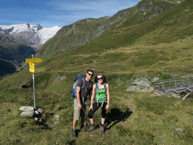 Christian und Sabrina auf Weg 511 beim Tauernbach (28. Aug.)