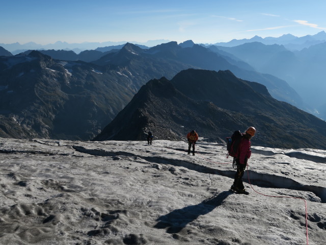 Christian, Erich und Angela am Sticklerschnee (29. Aug.)
