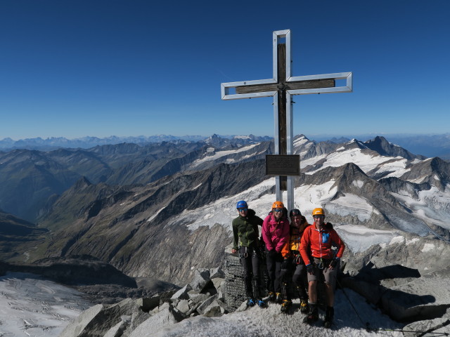 Christian, Angela, Erich und ich am Großvenediger, 3.662 m (29. Aug.)