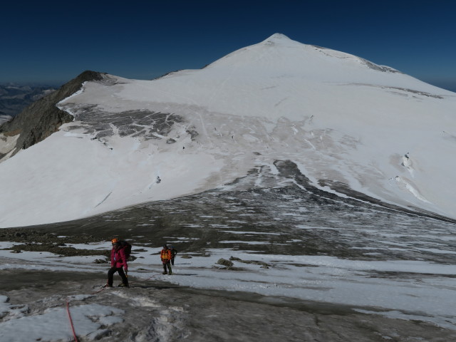 Angela, Erich und Christian am Schlatenkees zwischen Rainertörl und Rainerhorn (29. Aug.)