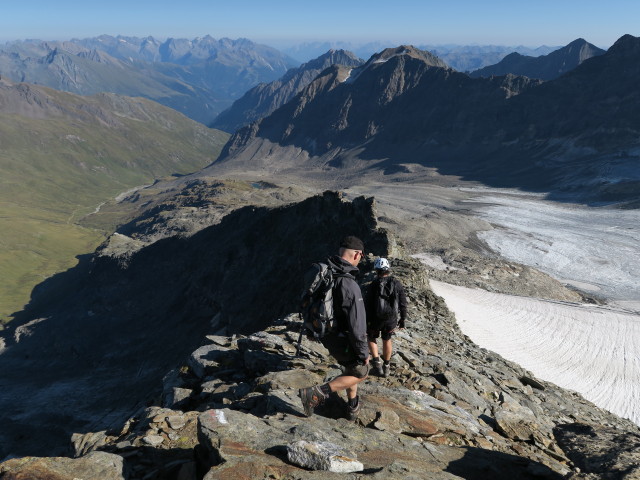 zwischen Kristallwand und Kristallwand-Klettersteig (30. Aug.)