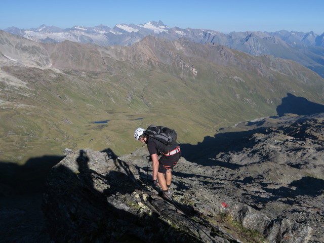 Gerhard am Kristallwand-Klettersteig (30. Aug.)