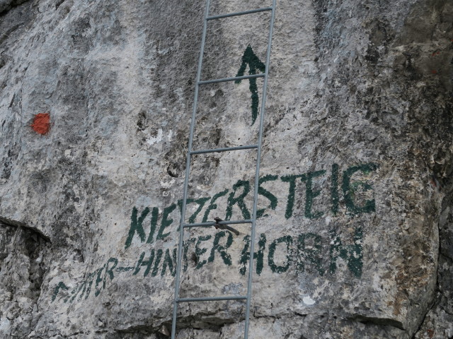 Einstieg des Mitterhorn-Klettersteigs (13. Sep.)
