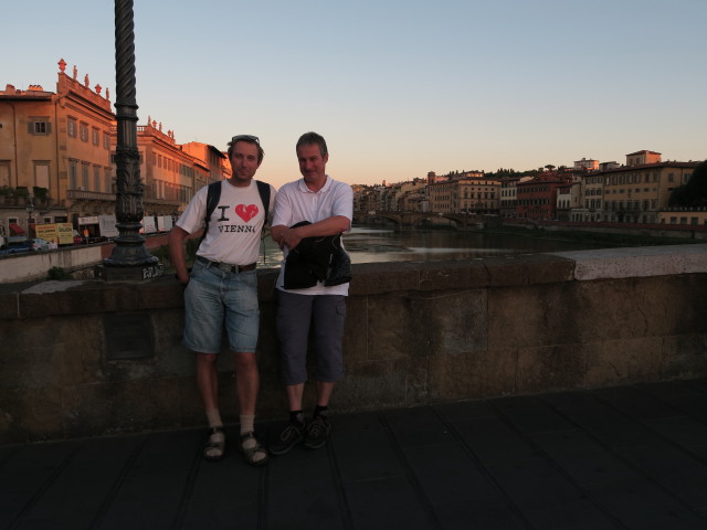 Ich und Erich auf der Ponte alla Carraia (20. Sep.)