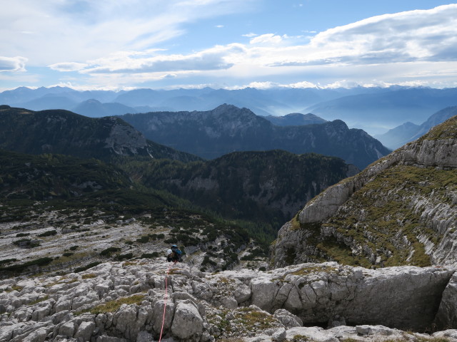 Himmelreich: Sabrina in der 8. Seillänge (3. Okt.)