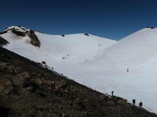 Tongariro Alpine Crossing: zwischen South Crater und Mount Ngauruhoe (23. Nov.)