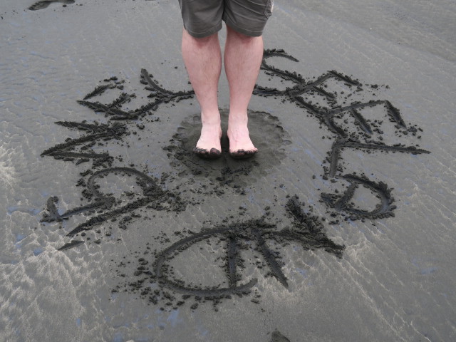 Markus am Piha Beach (26. Nov.)