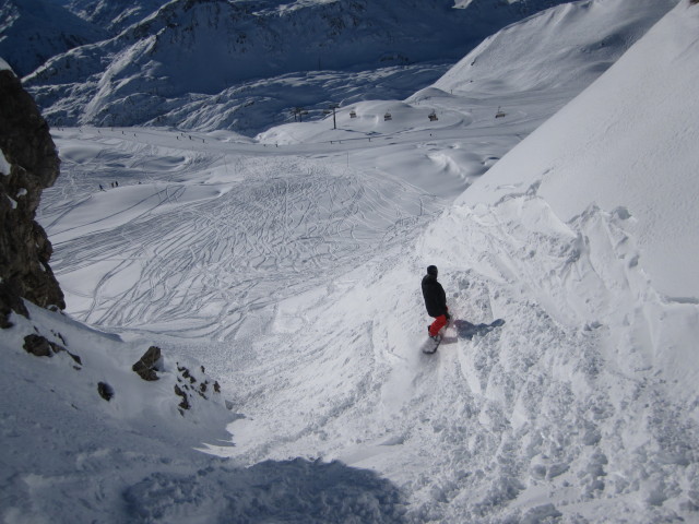 Markus neben der Skiroute 'Schindlerh&auml;nge'
