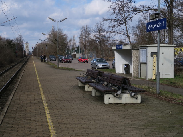 Bahnhof Weigelsdorf, 203 m (29. J&auml;n.)