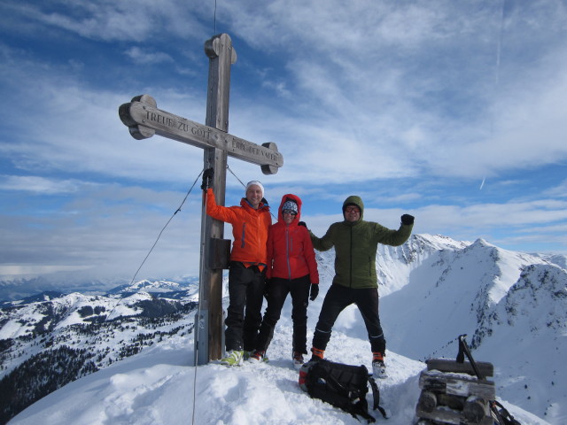 Ich, Martina und Axel am Gamskopf, 2.205 m