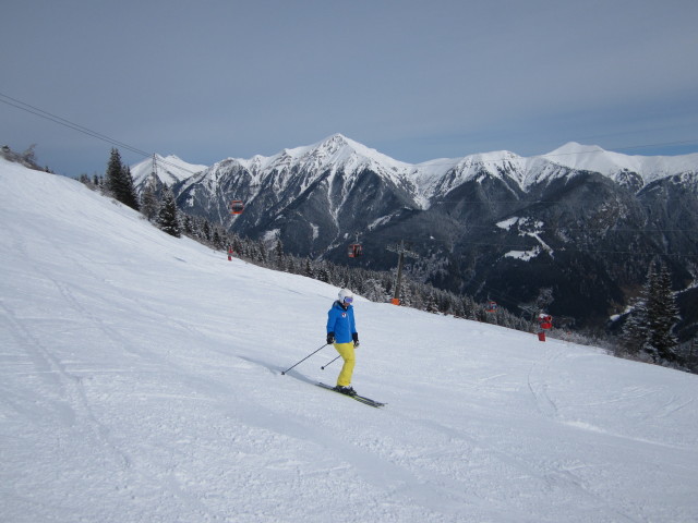 Elke auf der Ahornabfahrt (20. Feb.)