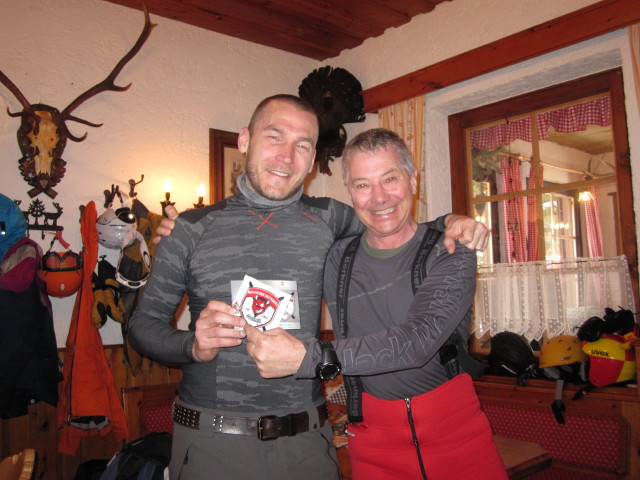 Henryk und Thomas im Waldgasthof Angertal (21. Feb.)
