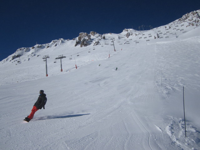 Markus auf der Piste Face de Bellevarde (7. M&auml;rz)