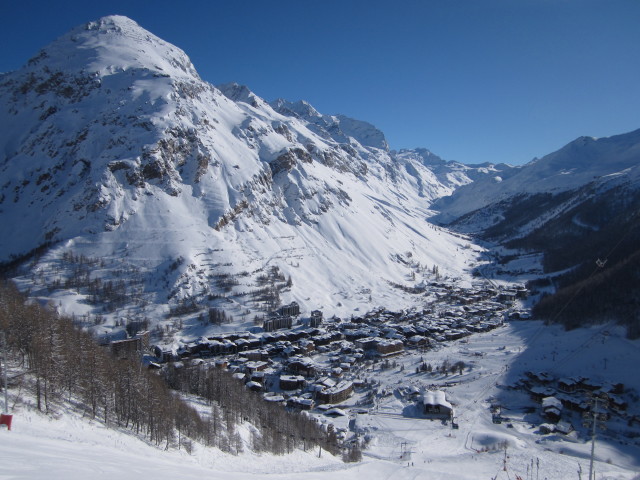Val d'Is&egrave;re von der Piste Stade Olympique aus (7. M&auml;rz)