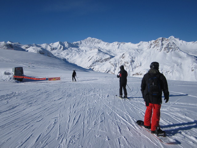 Markus bei der Bergstation des Telesiege Solaise Express (7. M&auml;rz)