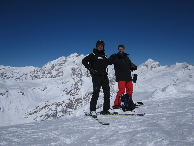 Ich und Markus bei der Bergstation des Teleski Signal (7. M&auml;rz)