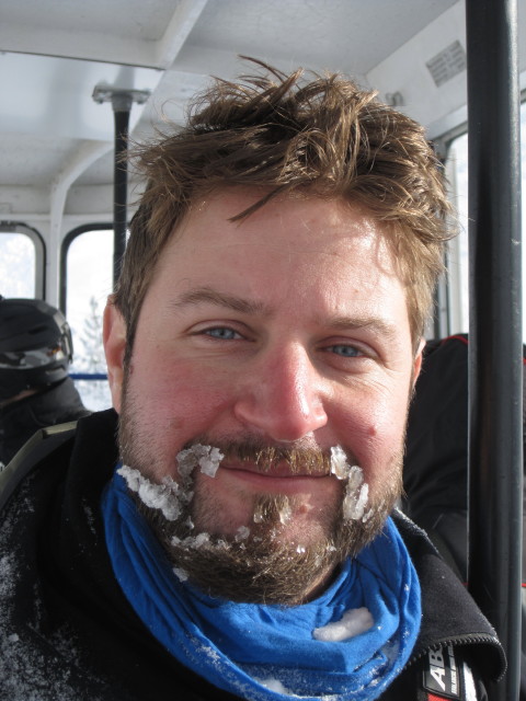 Markus in der Telepherique Fornet (7. M&auml;rz)